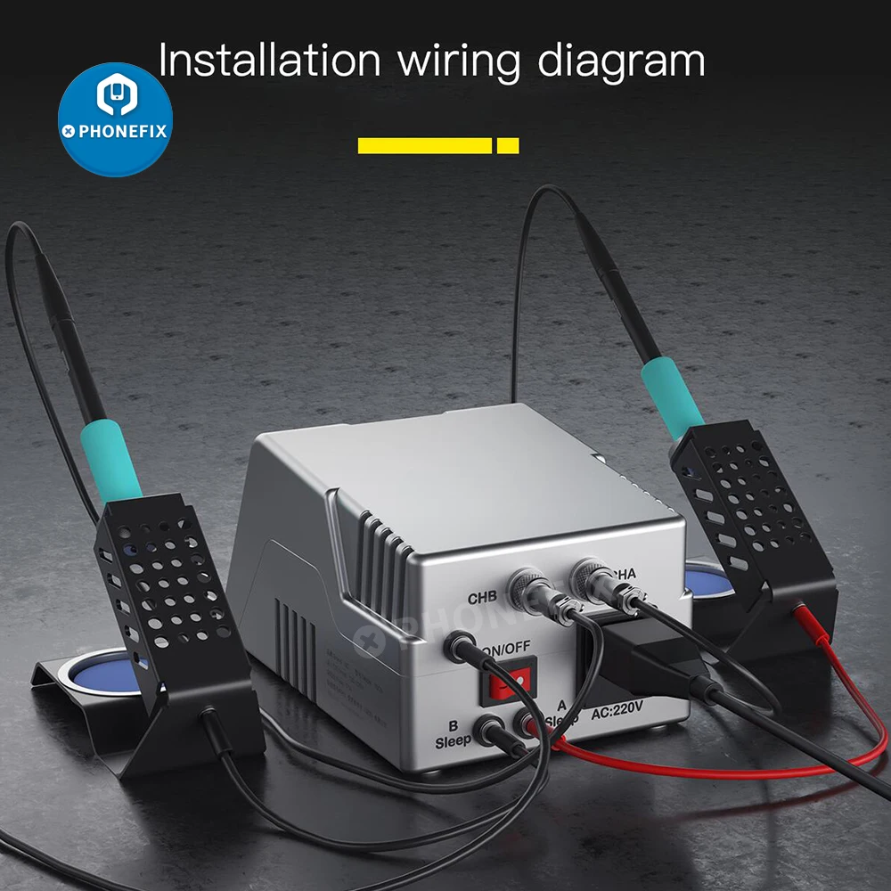 Высокоточная паяльная станция I2C 1SCN с двойной ручкой сварочная наконечниками