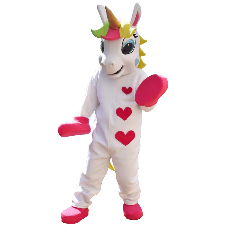 Костюм-талисман в виде единорога костюм пони с принтом милого сердца парада