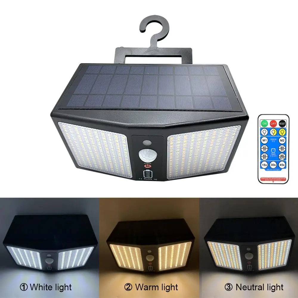 SZYOUMY 3 Color Adjustable 360 Led Solar Motion Sensor Light With Remote | Лампы и освещение