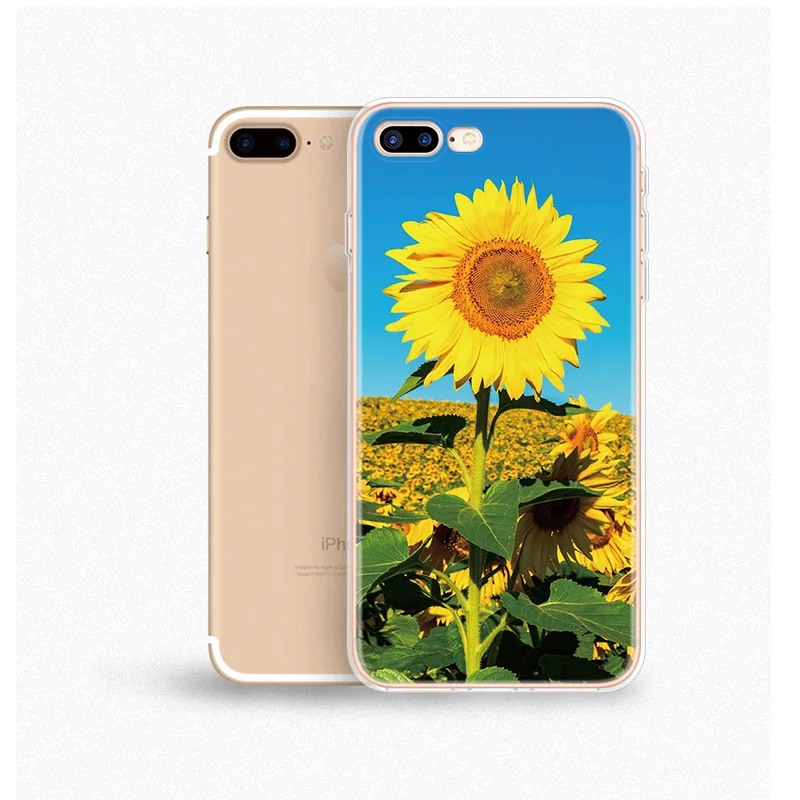 xrk1ke Чехол с цветочным принтом Маргаритка Подсолнух для iPhone 11 Pro Xs Max 6 6S TPU чехол для iPhone 7 Plus 8X4 4S 5 5S SE 5C XR TPU силиконовый чехол - Цвет: xrk1ke