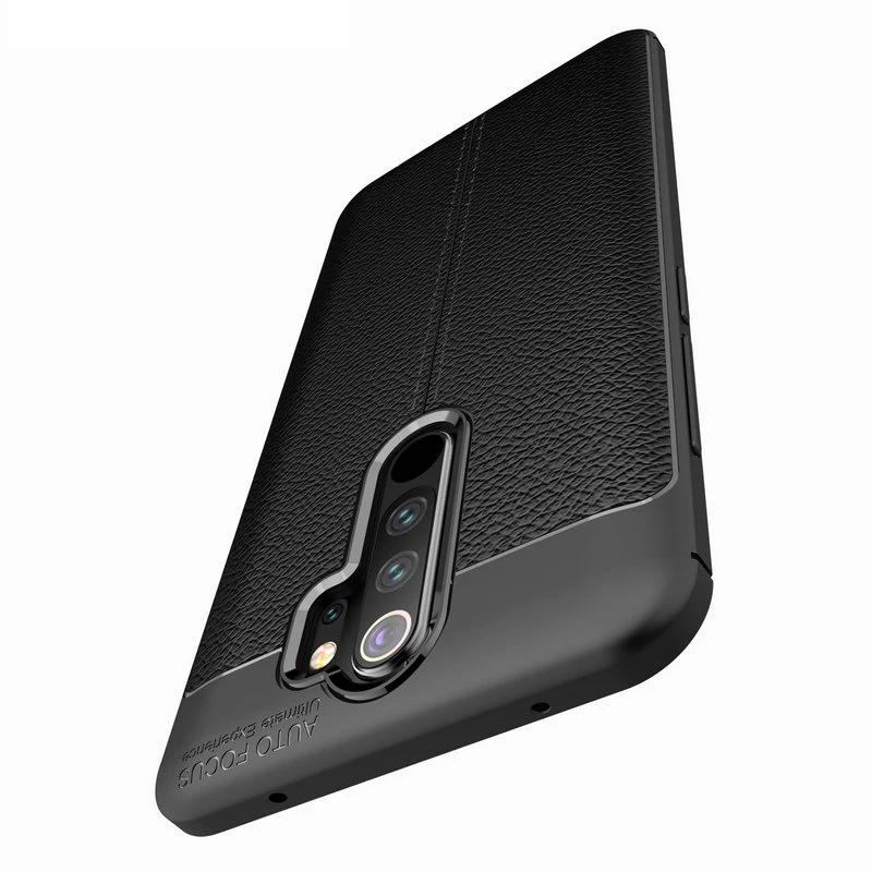 1pcs Slim Litchi Skin TPU Case For Xiaomi Redmi Note 8 Pro Anti-Shock Soft Back Cover Coque For Xiaomi Mi 9 Pro