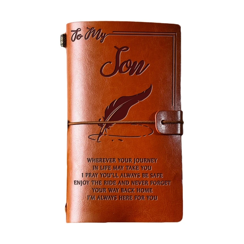 

Elegant Handcrafted Diary Notebook Engraved Leather Journal Message Note Book to My Daughter /to My Wife Handwriting