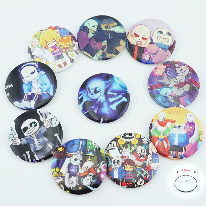 10 шт./компл. мультфильм Sans Firsk Toriel значки Кнопка брошь нагрудный орнамент одежды