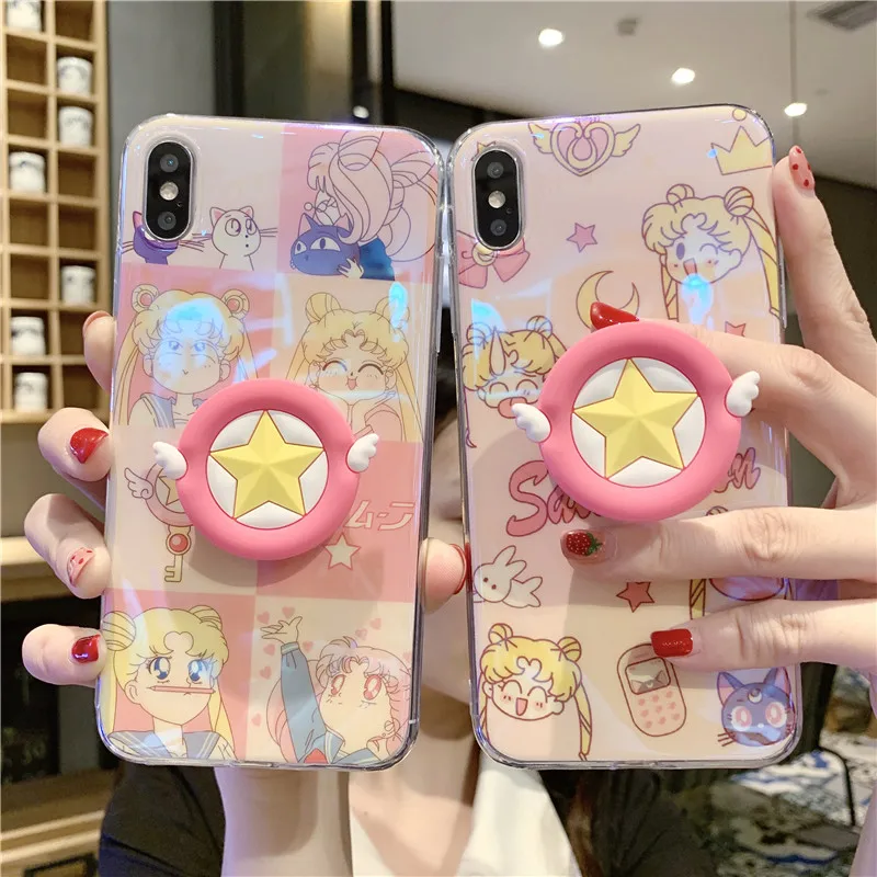 Чехол для iphone 11 pro max с мультяшным Сейлор Мун розовый мягкий чехол XS XR X 8plus 6 7 plus 11pro +