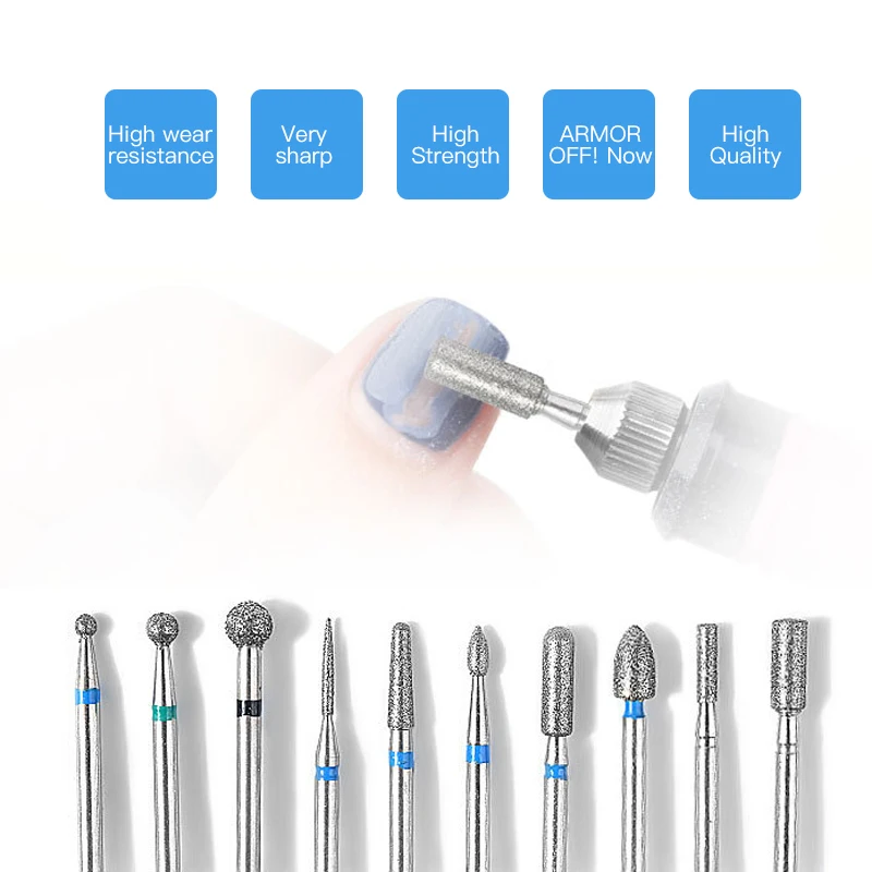 10 шт. сверло для ногтей из вольфрамовой стали карбидный набор инструментов
