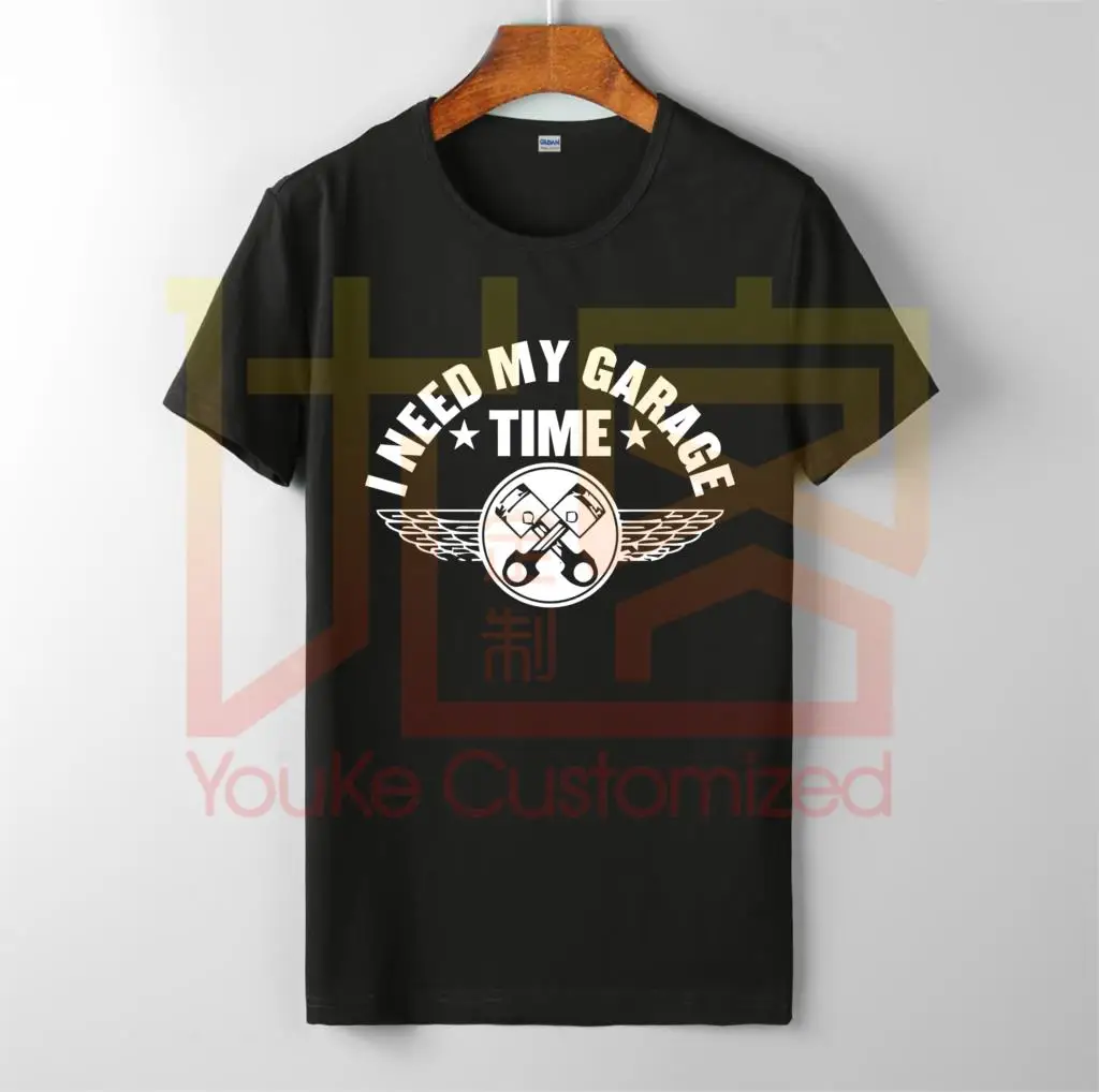 Футболка i need my garage time забавная Мужская брендовая футболка mechanic-rt с круглым