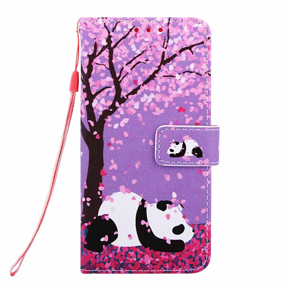 Cherry Blossom Panda Чехол для iPhone 11 Pro Max Caps С Рисунком Тигра и панды, флип-чехол со слотом для карт, чехол для iPhone XR X XS 6 6S 7 8 Plus 8 Plus, чехол Fundas - Цвет: Cherry Blossom Panda