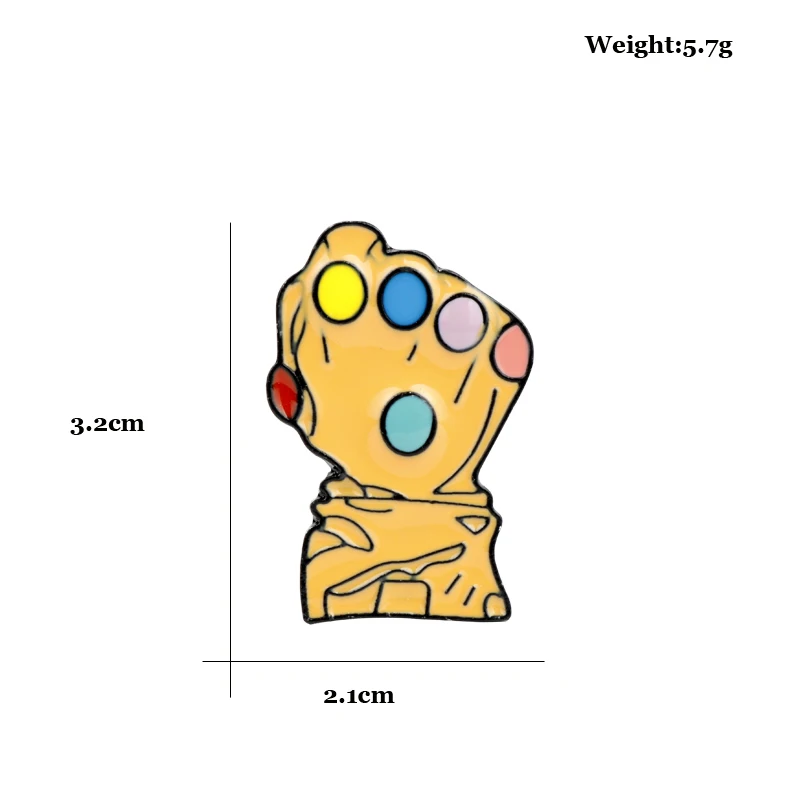 Модные забавные Thanos Infinity Gauntlet Железный человек I Love U 3000 металлическая Глянцевая заколка и броши фильм ювелирные изделия для нагрудного значка