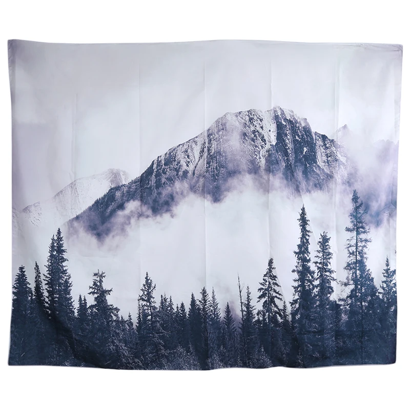 Shiny Night Durable Wall Hanging Beautiful Forest Starry Sky Natural Scenery Pattern Tapestry Bedroom Home Decor Art | Дом и сад
