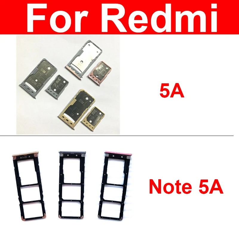 

Micro Sd & Sim Card Tray For Xiaomi Redmi Hongmi Red Rice Note 5A SIM Card Reader Socket Holder Adapter Replacement Patrs