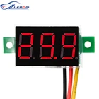 Мини-Цифровой вольтметр, 0,36 дюйма, 0-100 В постоянного тока, тестер электрического напряжения, светодиодный индикатор, три провода для автомобиля, мотоцикла