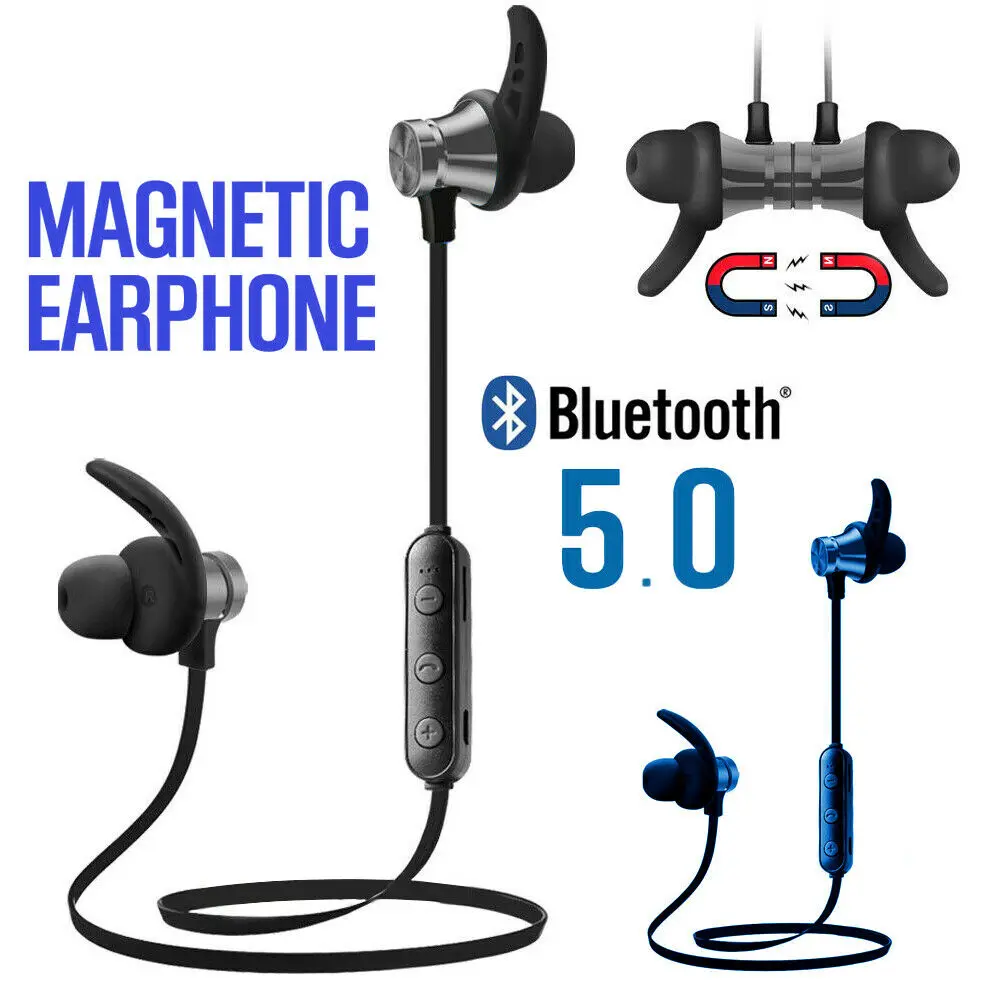 

Sweatproof Magnetic Wireless Bluetooth 5.0 Sports Earphones Headphones