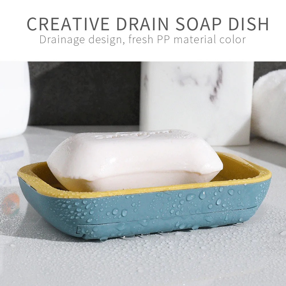 Портативный двухслойный ящик для мыла без дренажа перфорированный мытья рук