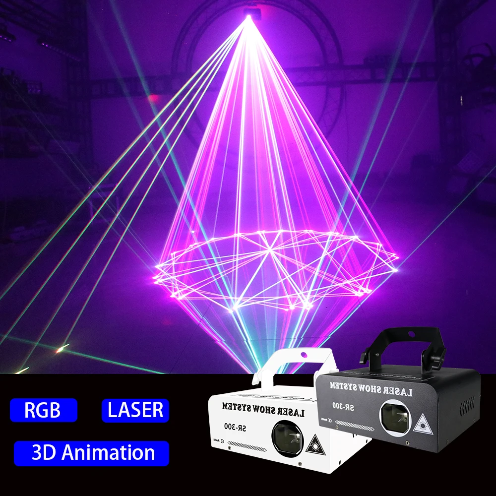 

Сценический RGB Полноцветный 3D лазерный светильник KTV, личная комната, лампа-лазер для вечерние НКИ, клуба, свадьбы, DJ, анимации