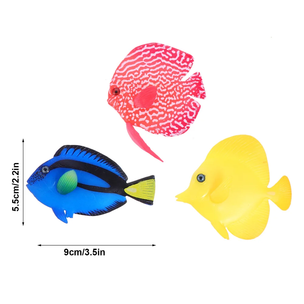 

3pcs Luminous Fish Simulation Fake Fish Aquarium Fish Tank Artificial Fish