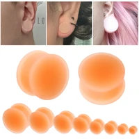 3mm 30mm 2pcs ear plugs tunnels silicone ear dilations flesh color expander gauges earrings piercing tunnels for ears jewelry