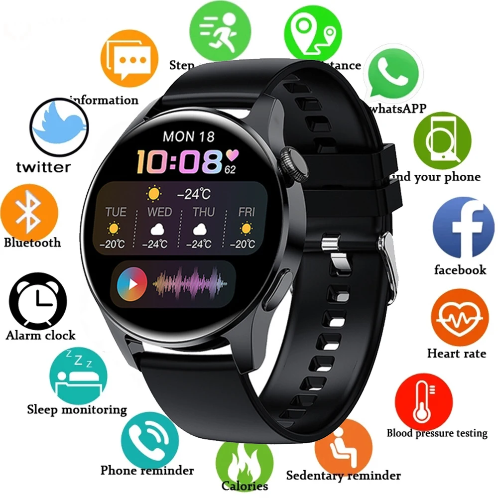 

2021 Smart Watch Men Women Full Touch Round Fitness Watches Waterproof Sports Smartwatch Bluetooth Call for Android IOS Huawei
