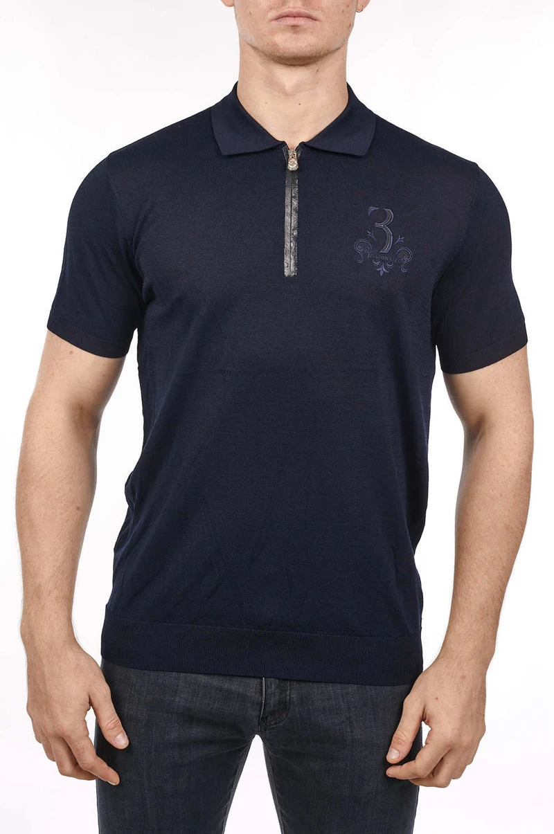 Billionaire Polo shirt men's silk Genuine Leather 2020 summer new zipper breathable high quality big England L-4XL free shipping | Мужская