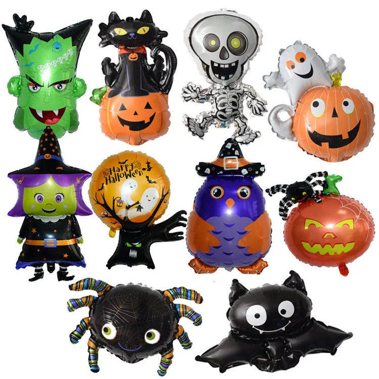 10 шт./лот Новинка 18 дюймов Happy Хэллоуин Круглые фольгированные воздушные шары