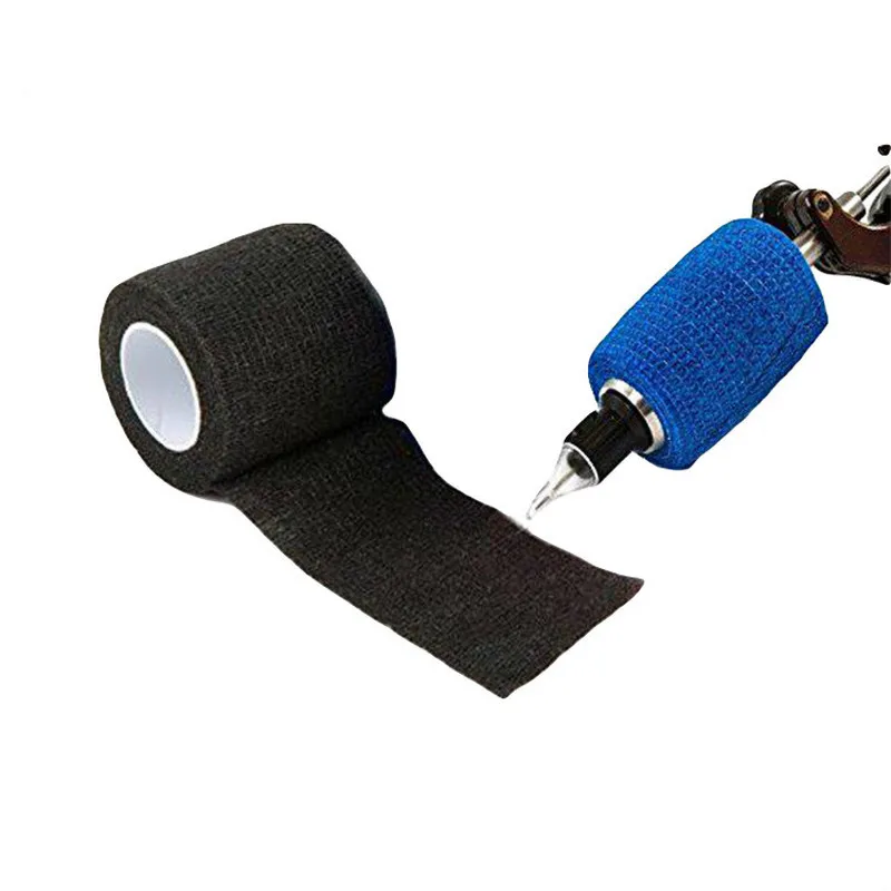 

1pcs Disposable Tattoo Self-adhesive Elastic Bandage Tattoo Machine Grips Cover Wrap Tape Tattoo Supplies