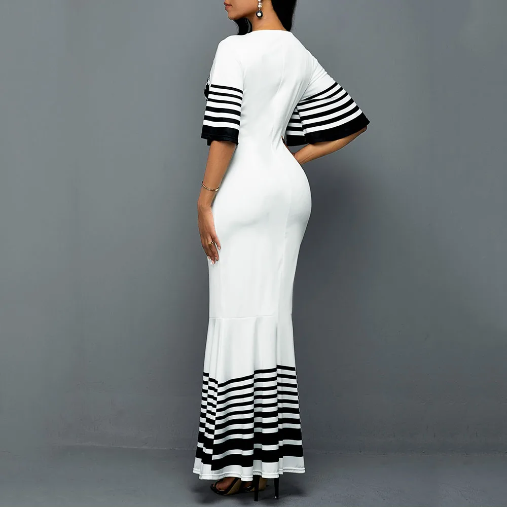 Белое Женское платье русалки в африканском стиле лето 2020 Длинные Платья с