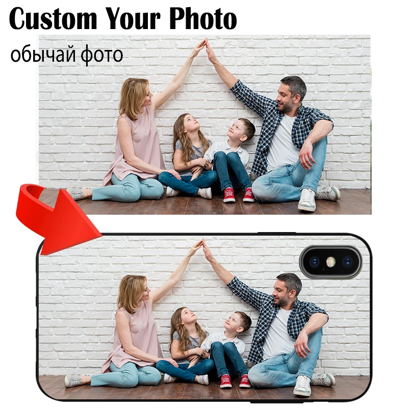 DIY Photo Custom Phone Case For Xiaomi Redmi 8 7 6 5A K20 8A 7A 6A 5 4X Plus Note 4 Pro Soft TPU Black Cover Name Logo |
