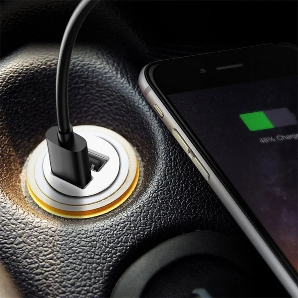 

New 12V Power Dual 2 Port USB Mini Bullet Car Charger Adapter for Phone