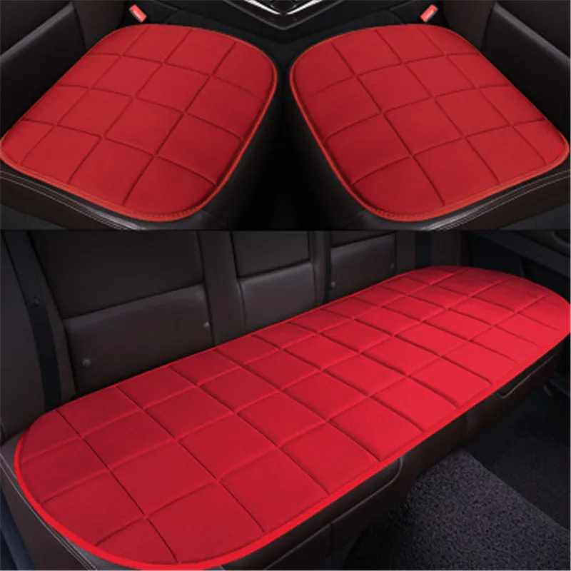 ?? リネン亜麻カーシートカバープロテクターフロント & 後部座席クッションパッドマットカバーユニバーサルオートインテリアトラックsuvバン