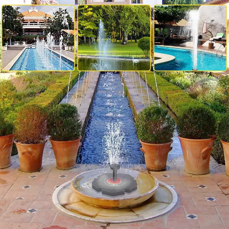 Солнечный розовый плавающий фонтан для наружного сада бассейн украшения