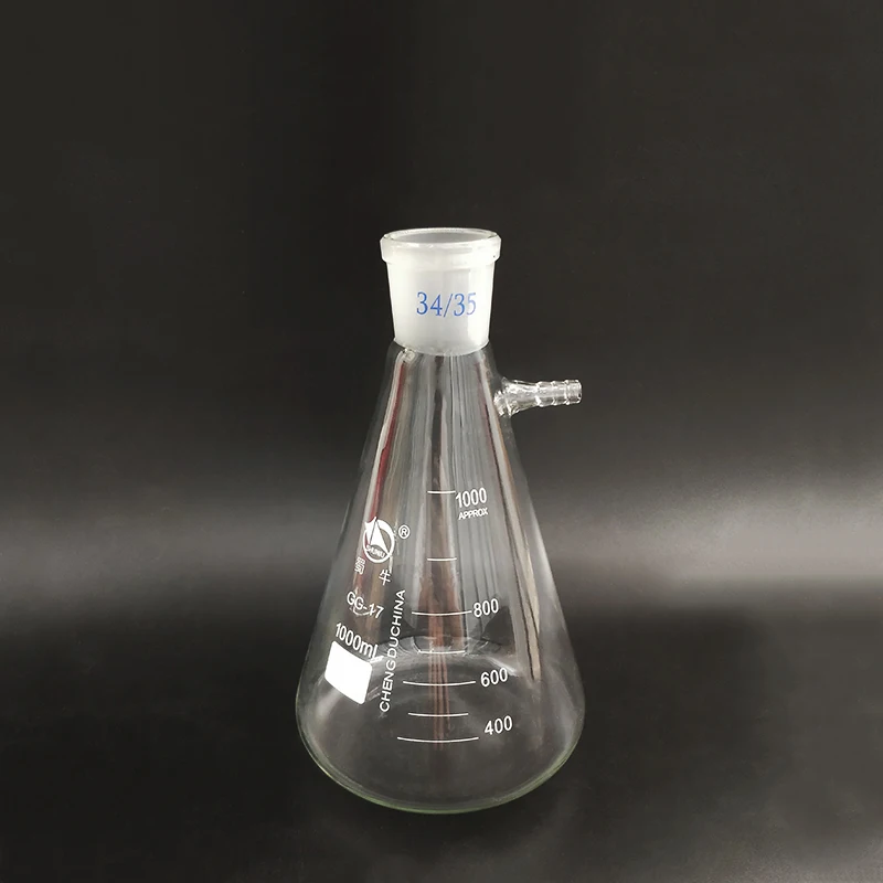 Фильтрующая колба с боковой трубкой объем 1000 мл заземляющим горлышком 34/35