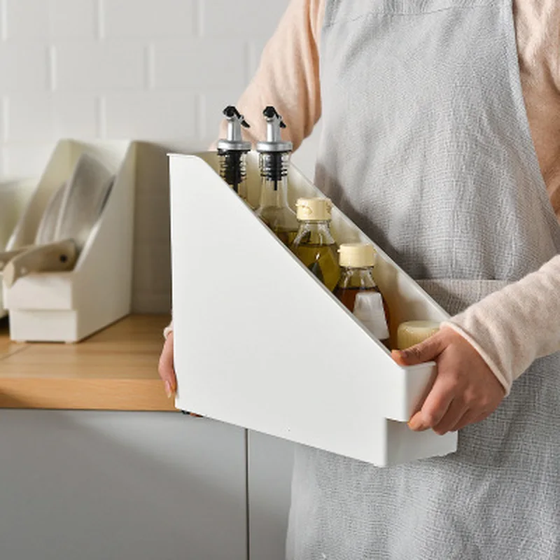 Ящик для хранения кухонных органайзеров с выдвижным ящиком полка крышки