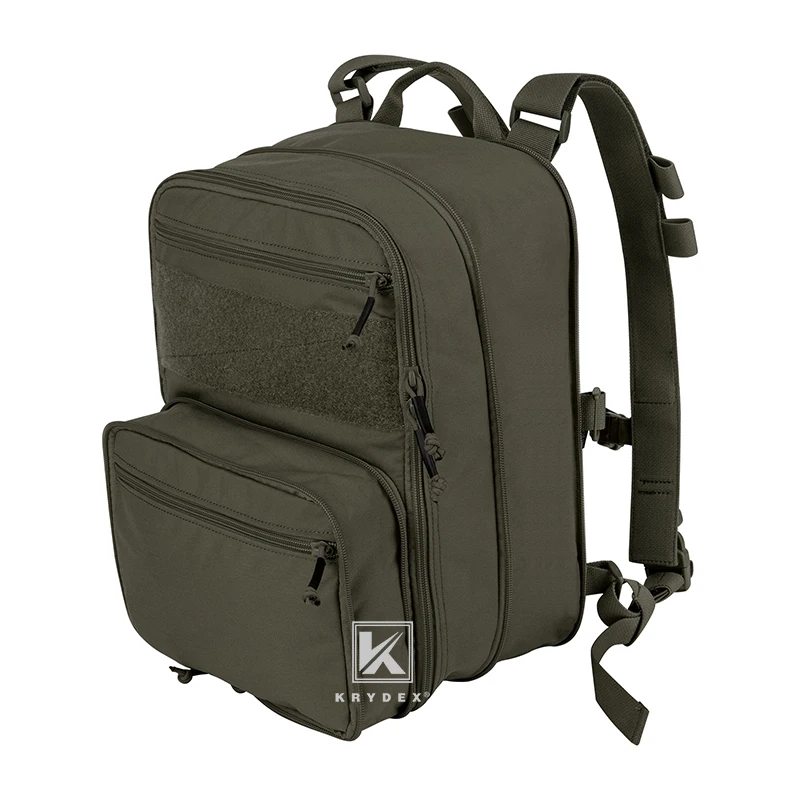 KRYDEX Tactical D3 Flatpack Backpack 23LMolle Expandable Assaulter Pack Hydration Backpack Hunting Military Bag RANGER GREEN