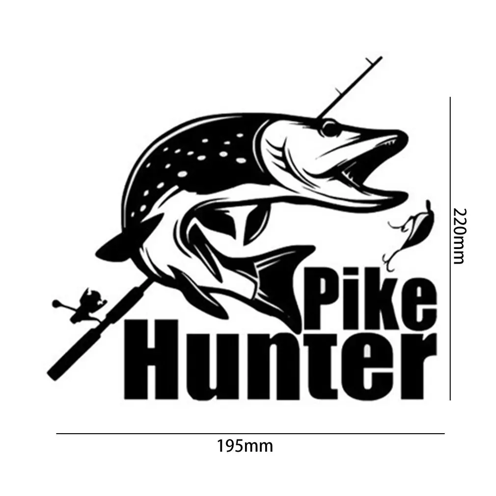 

Fashionable Cute Car Styling Fashion Hunter Pike Fishing Bite Car Stickers for Window Bumper Car Styling Accessories