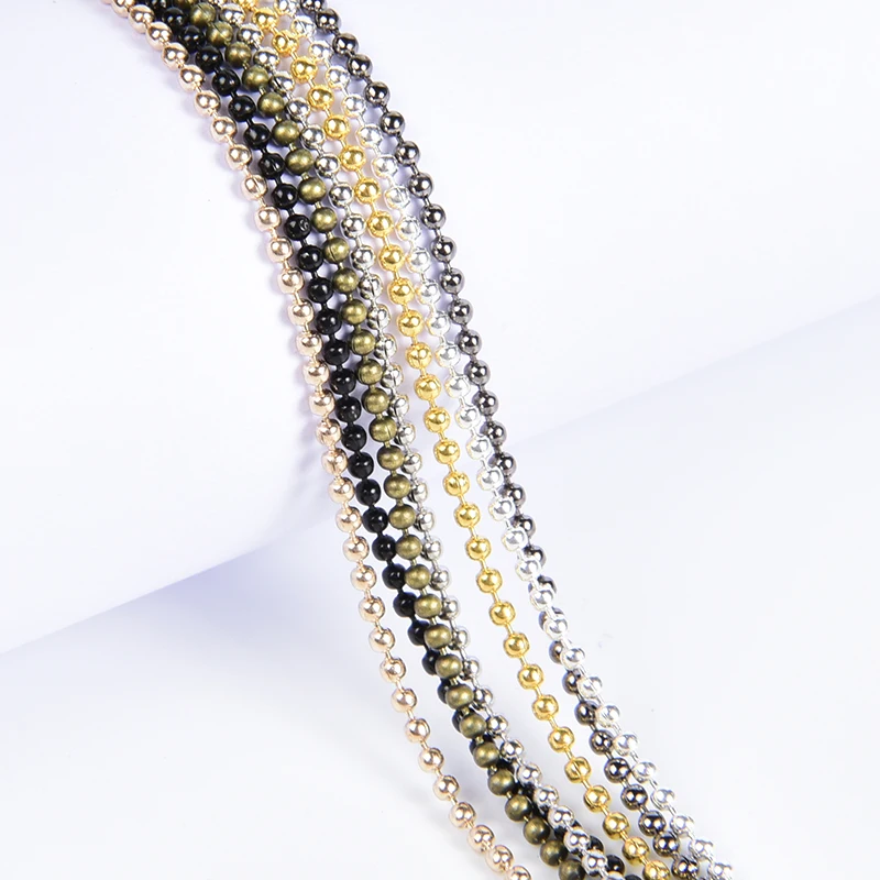 10 м/лот Металлические Шариковые цепочки из бисера оптом