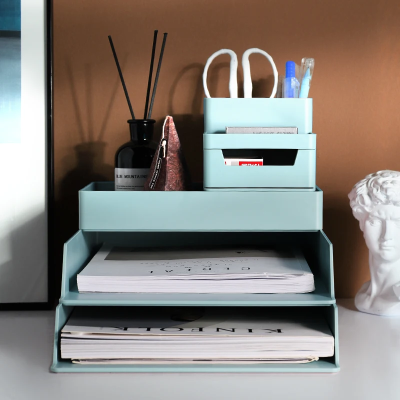 Многослойный Настольный органайзер для бумаг Многофункциональный офис хранения