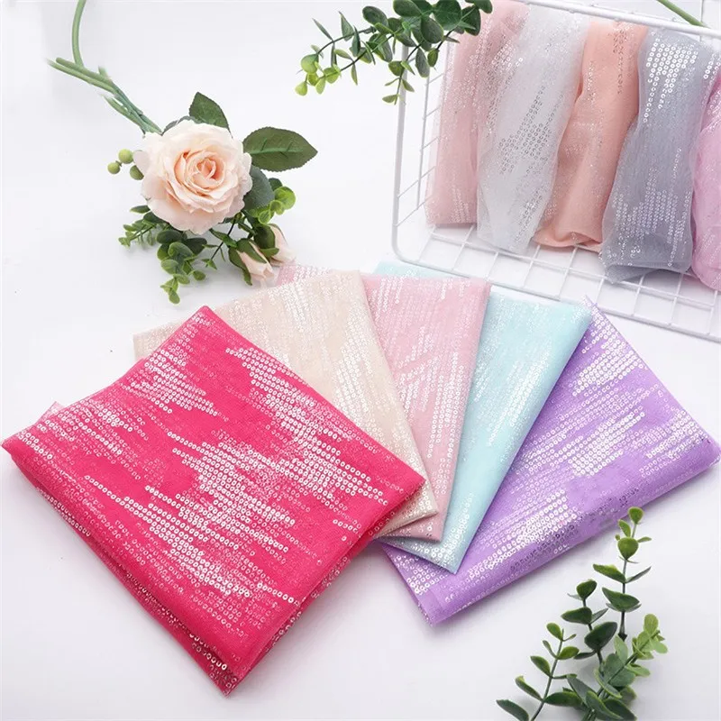 Бронзирующая Серебристая круглая блестящая ткань 1 метр рукоделие детское