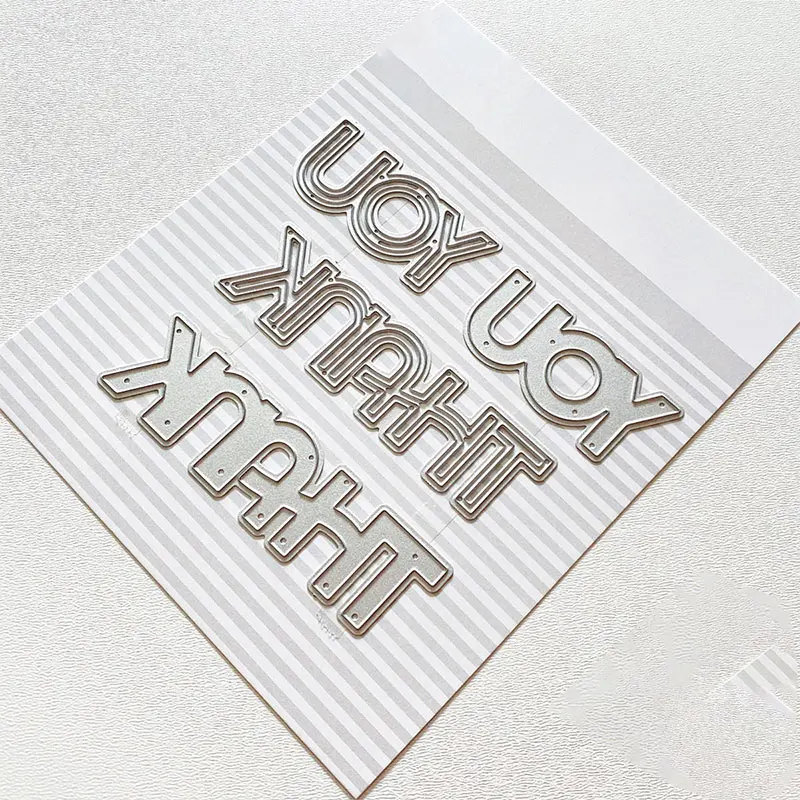 

Thank You Die Set Cutting Dies and Stamps Scrapbook Dariy Decoration Stencil Embossing Template Diy Greeting Card Handmade