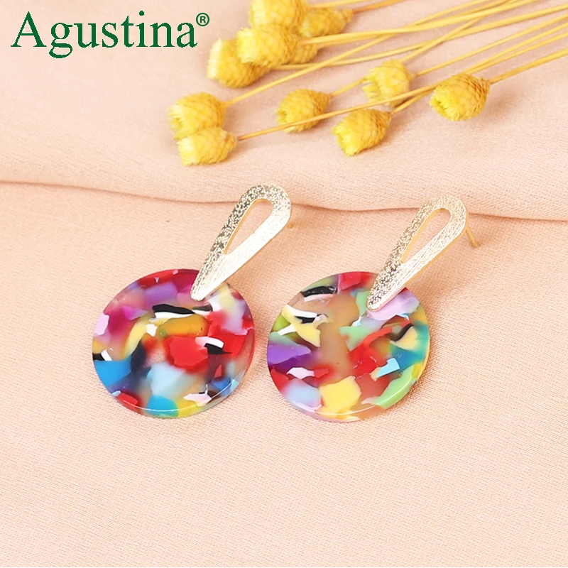 

Agustina Korean Round acrylic earrings for women jewelry small earrings 2021 fashion boho earrings geometry earring wholesale