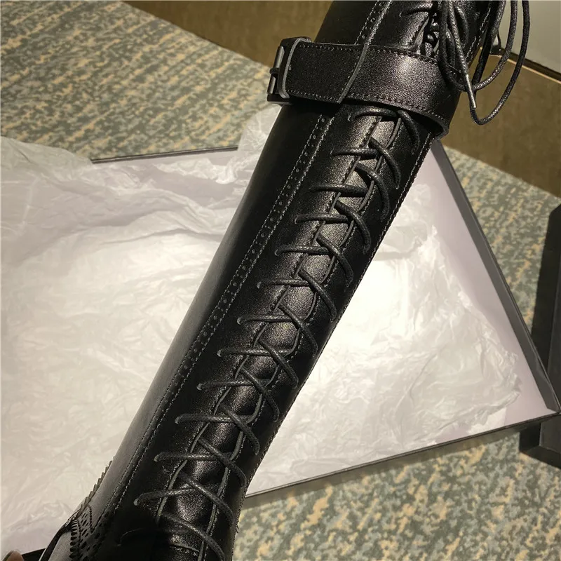 ASUMER/2020 Высококачественная обувь из натуральной кожи Женские сапоги до колена с