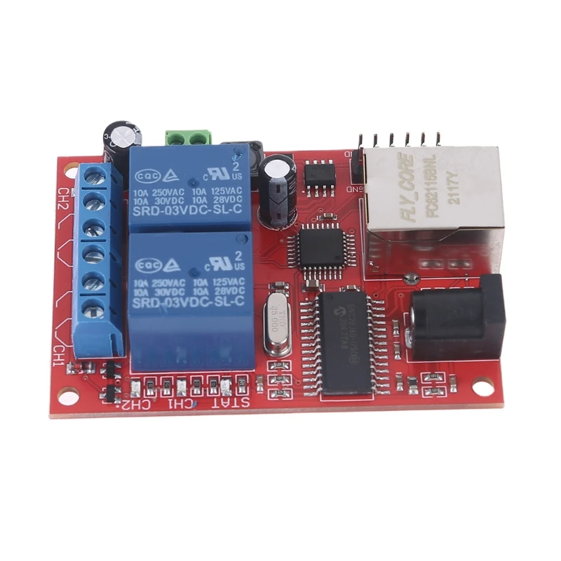 LAN Ethernet 2 Way Relay Board Delay Switch TCP/UDP Controller Module Web Server-3Z | Обустройство дома