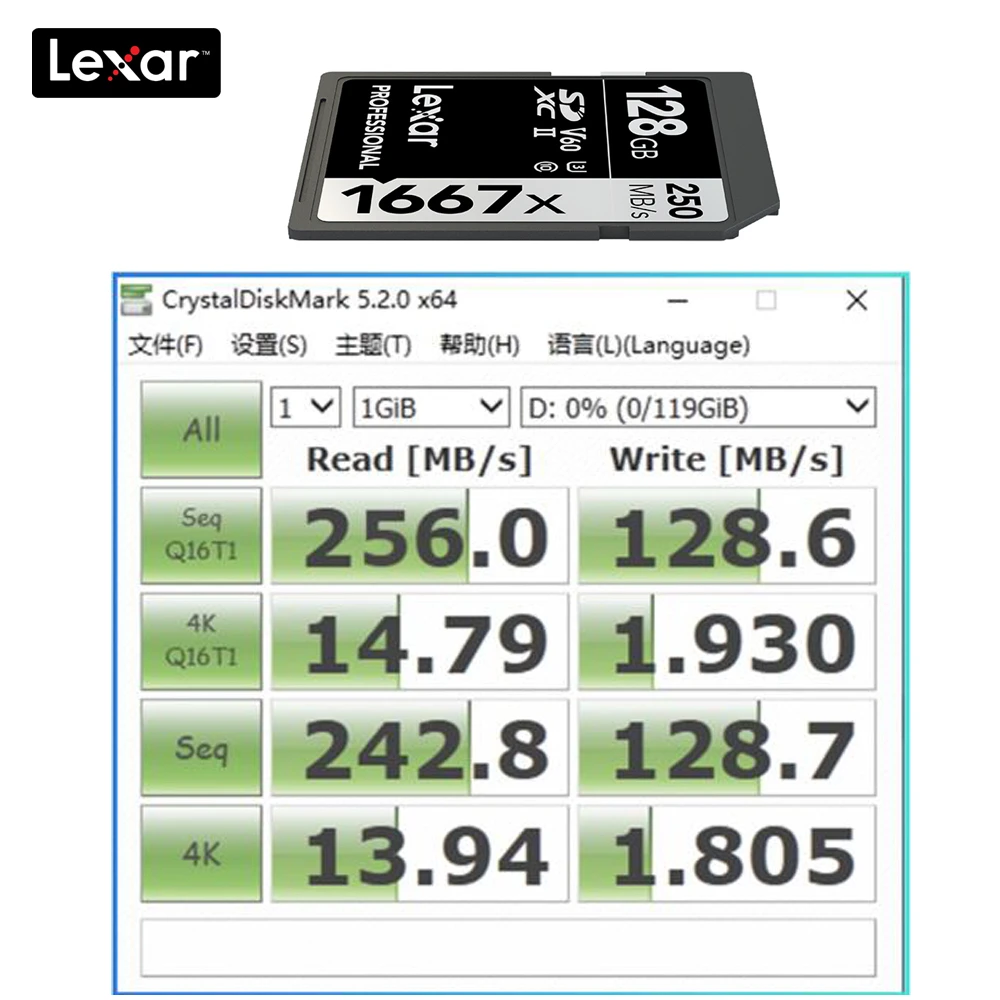 Карта памяти Lexar 1667x Pro SD до 250 Мб/с 64 ГБ 128 |