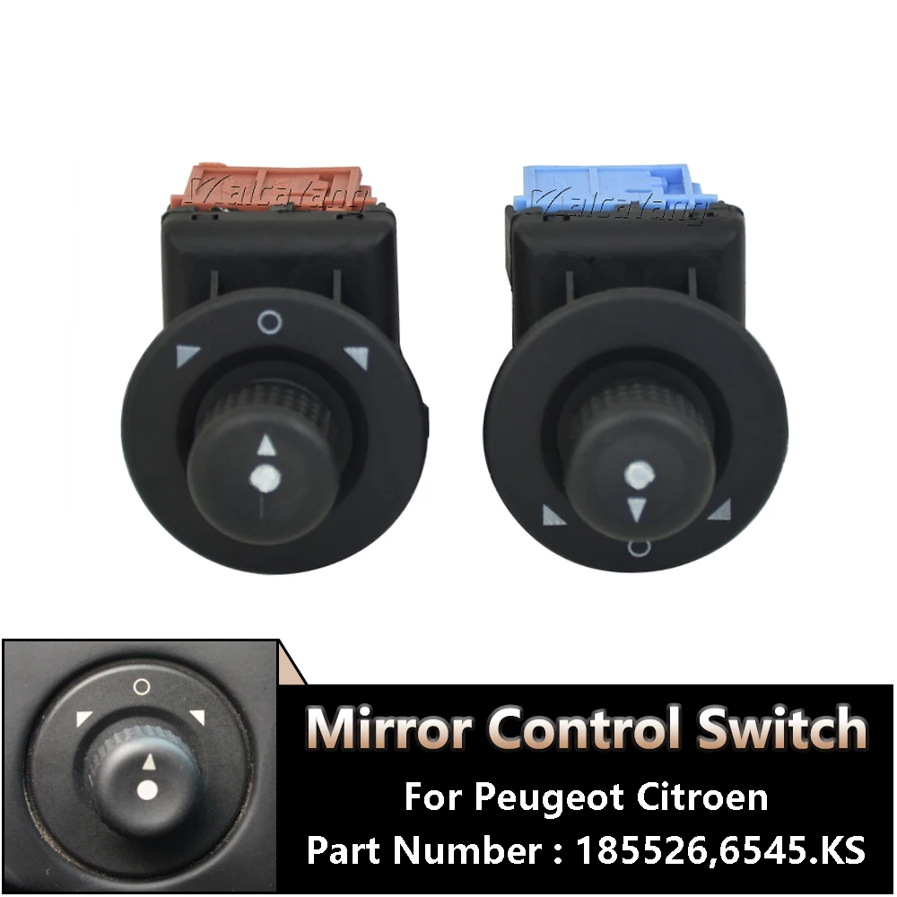 

185526 6545.KS For Peugeot Partner 1007 Citroen C2 C3 Xsara Picasso Berlingo Electric Rearview Mirror Control Switch Button Knob