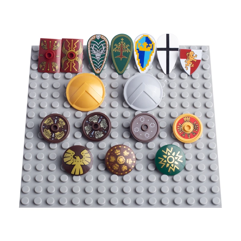 Medieval Soldier Weapon Building Blocks Military Arms Accessories Castle Knight Shield Sword Warrior Roman Figures Parts Bricks | Игрушки и