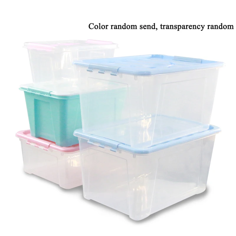 Пластиковая коробка для хранения органайзер прозрачная белая крышка макияжа