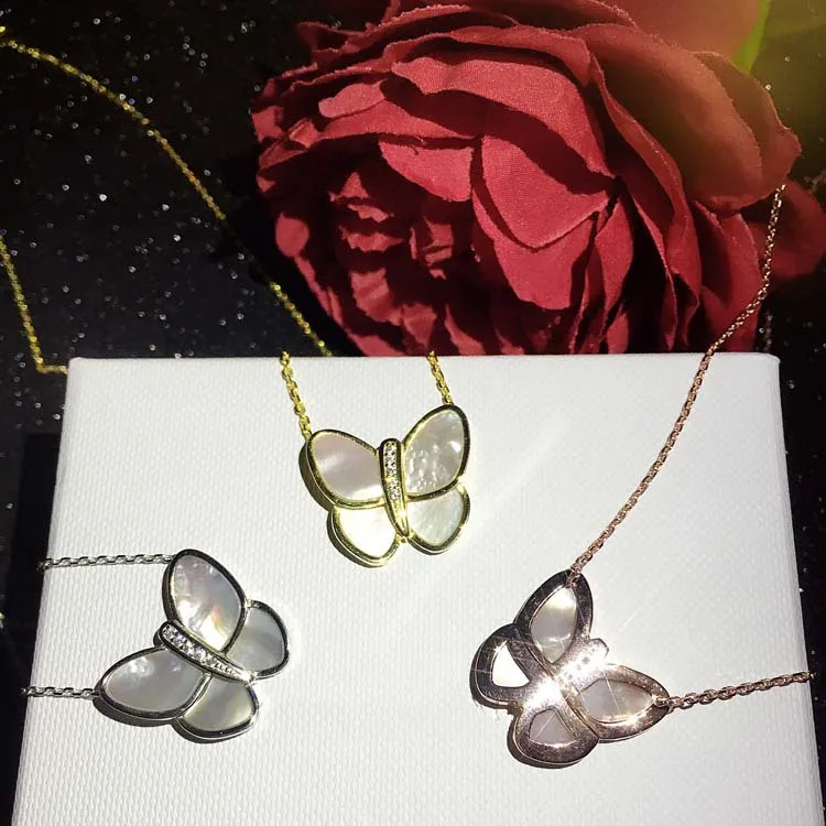 Ожерелье-чокер женское из стерлингового серебра 925 пробы с перламутром |