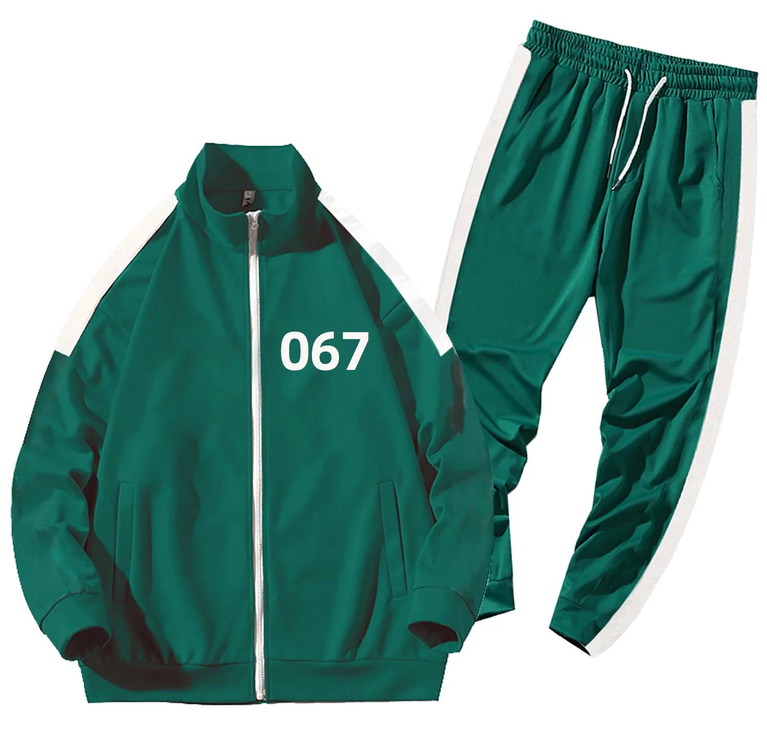 

Squid Game Costume Kids Tracksuit Set Men Women Jacket Sweat Suit Hoodie Sweatshirt Pullover Cosplay Outfit