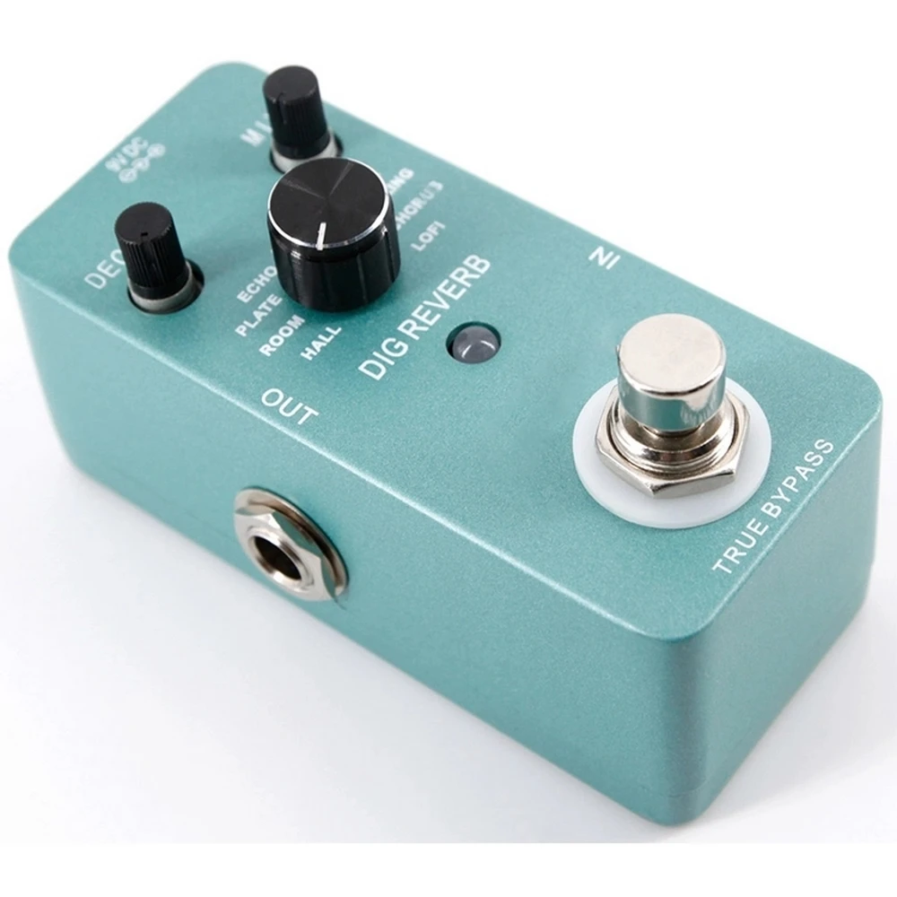

Цифровой мини-Аудиопроцессор заднего хода, педаль для гитарных эффектов, 9 типов реверберации, полностью металлические детали и аксессуары ...
