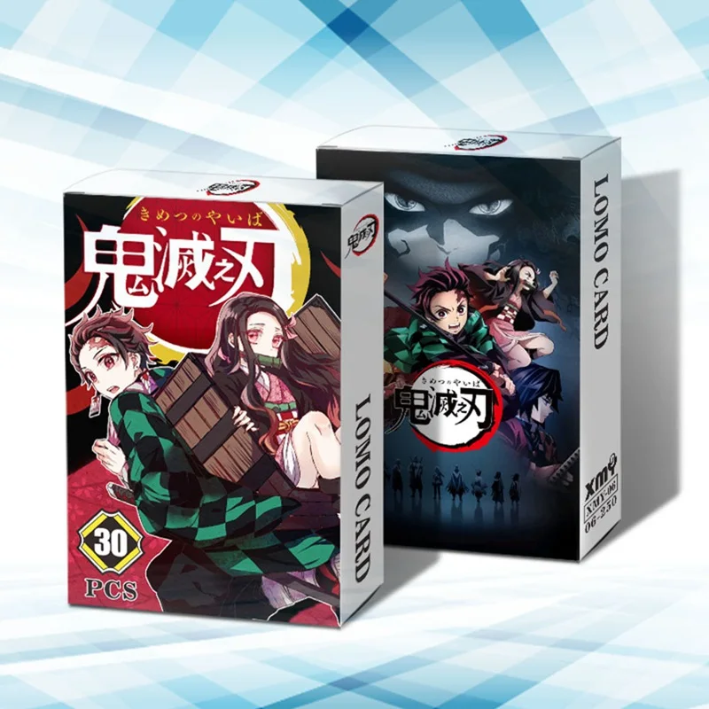 

30Pcs/Set! Kimetsu No Yaiba Anime Demon Slayer Cosplay Kamado Tanjirou Kamado Nezuko Agatsuma Zenitsu Role Paper Cards Photocard