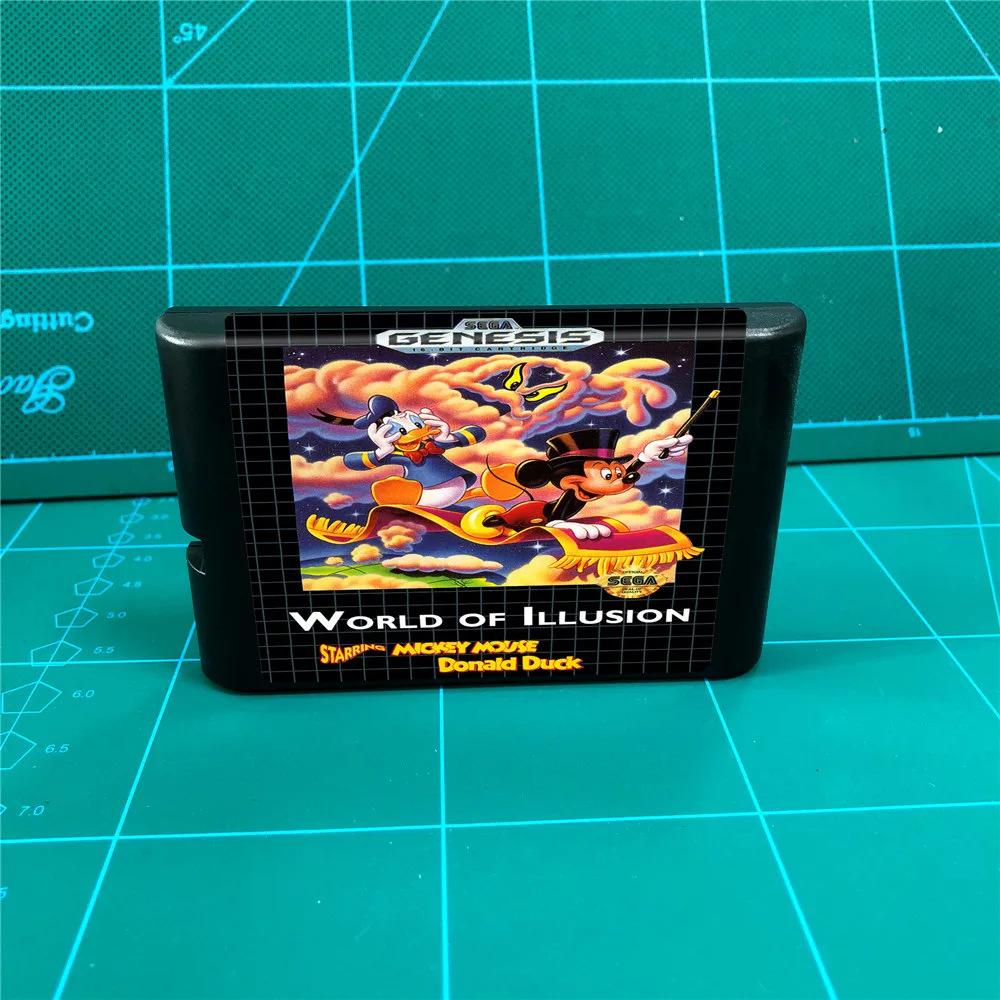 Игровой картридж World oF Illusion Migkey Mouse & Donald Duck 16 бит MD для консоли MegaDrive Genesis|Запасные