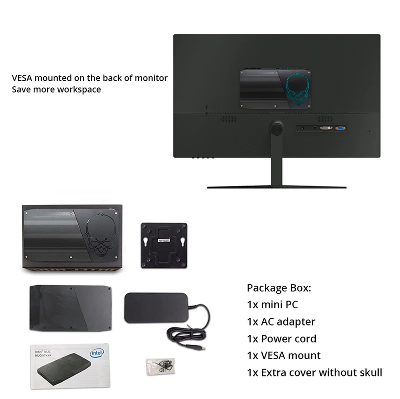 Оригинальный мини-ПК Intel Core NUC CPU i7-6770HQ Windows 10 4K USB 3 0 HDMI Wi-Fi BL Gigabit Ethernet офисный